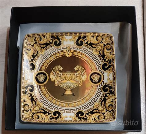 versace piattini quadrato svuotatadche|versace dinnerware for sale.